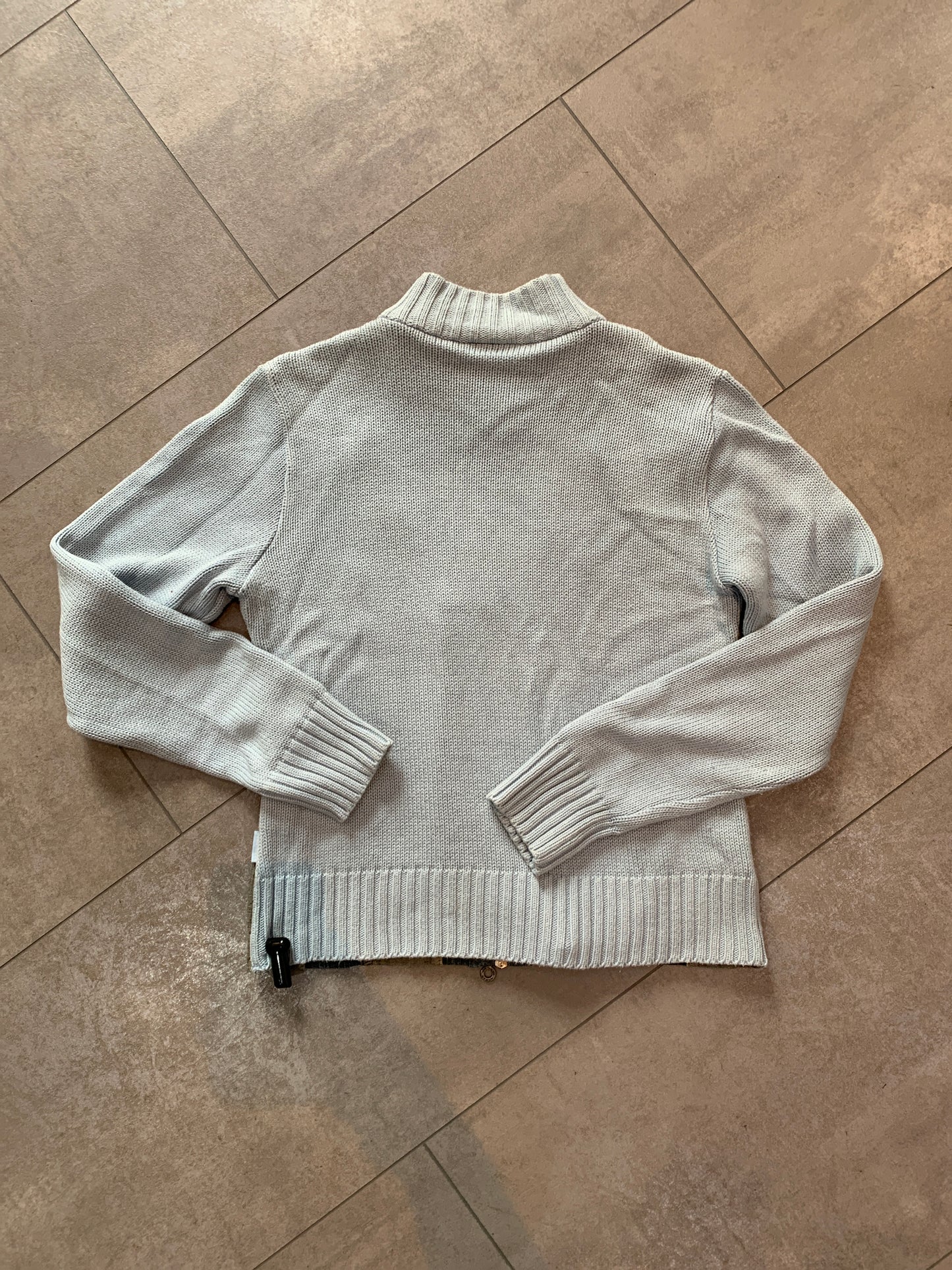 Tom Tailor Blau Jeans Strick Jacke Patches M