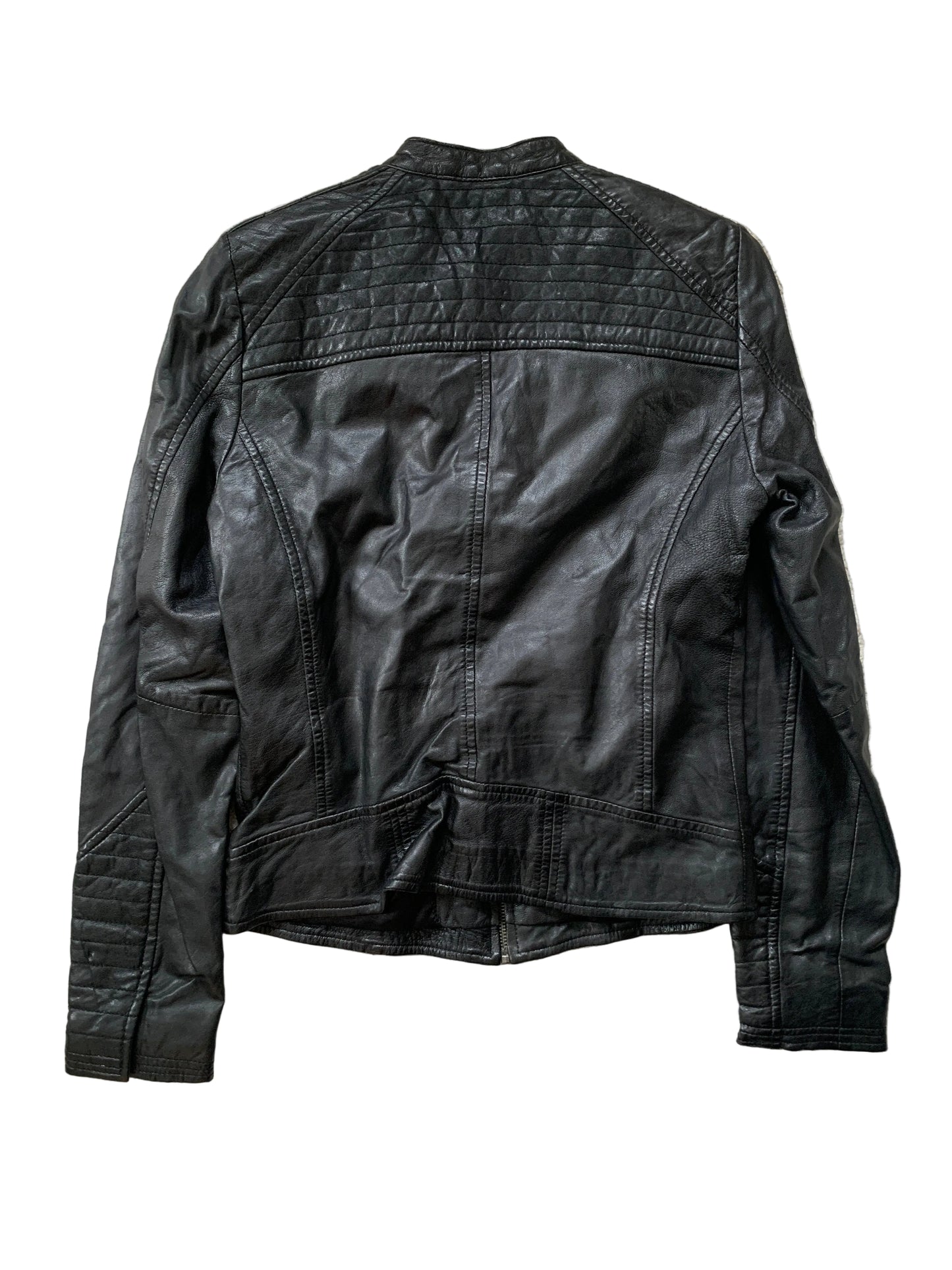 Schwarze Lederjacke XS