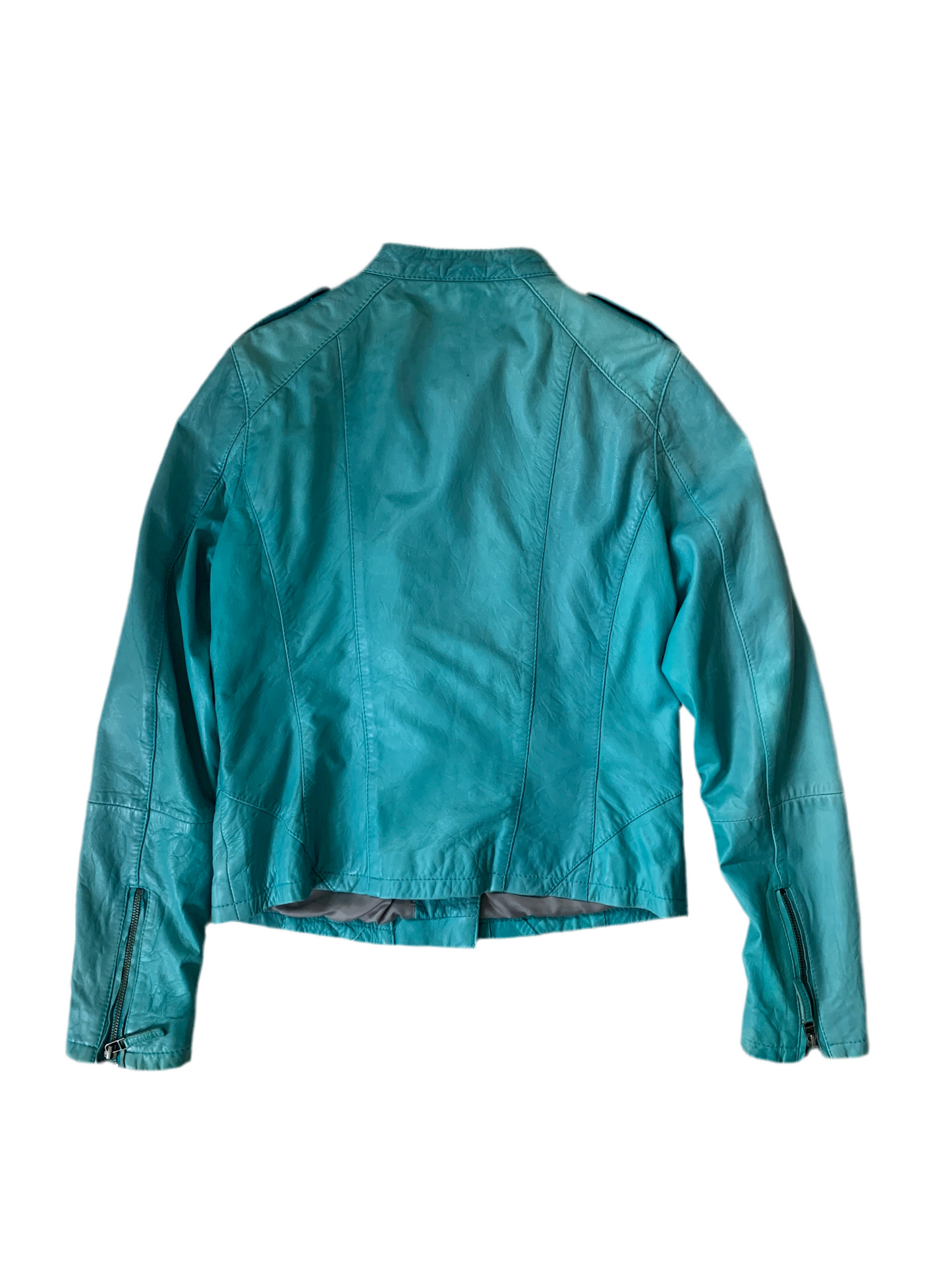 Türkis Lederjacke M
