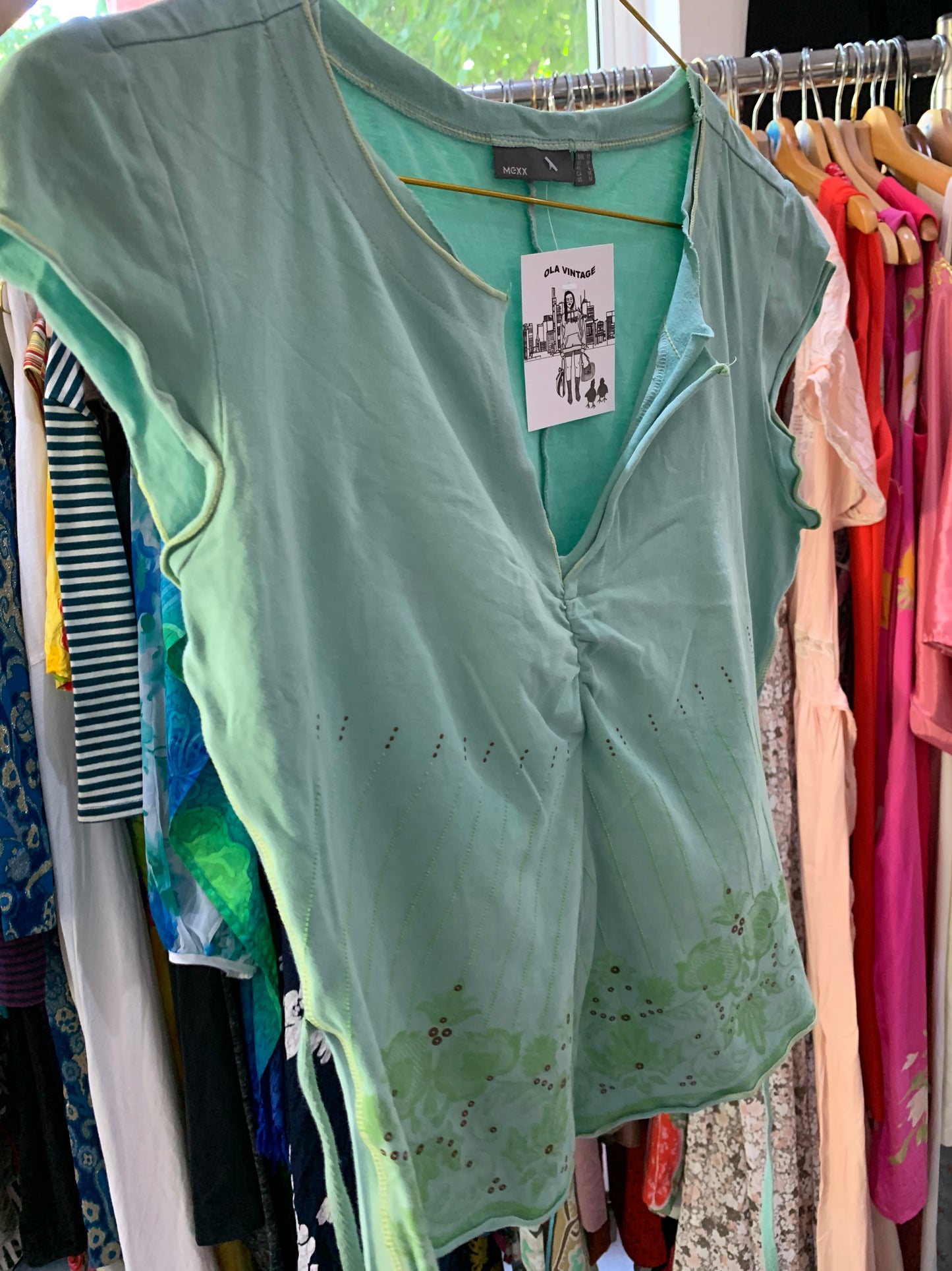 Y2K mint Mexx Top S