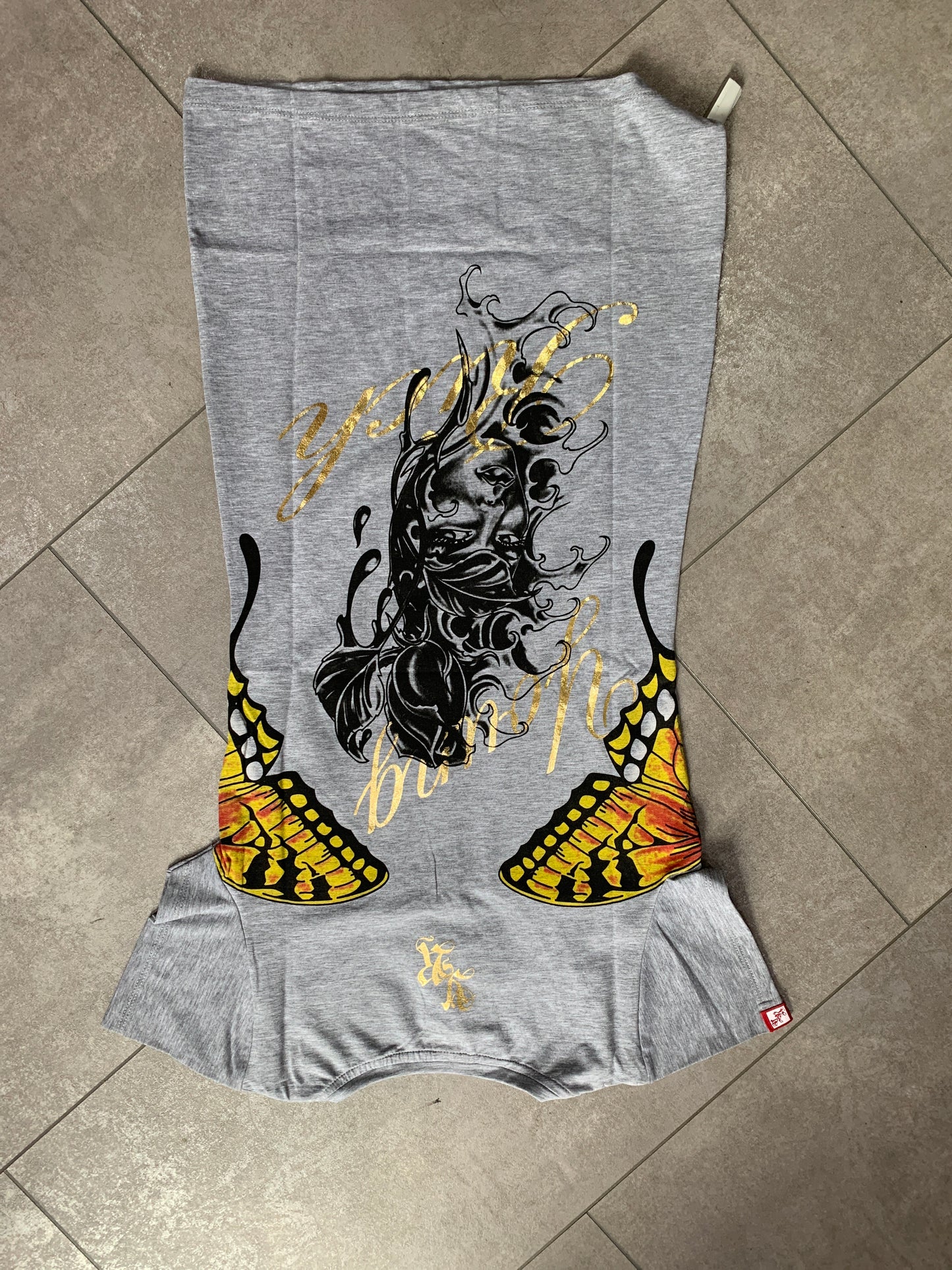 Youg & Rich graues Glitzer T-shirt