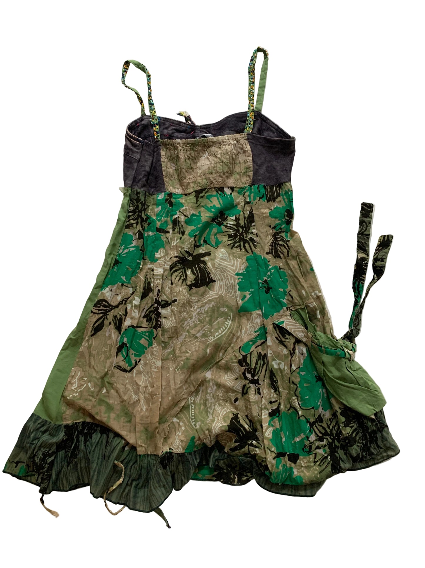 Grün Muster Kleid S