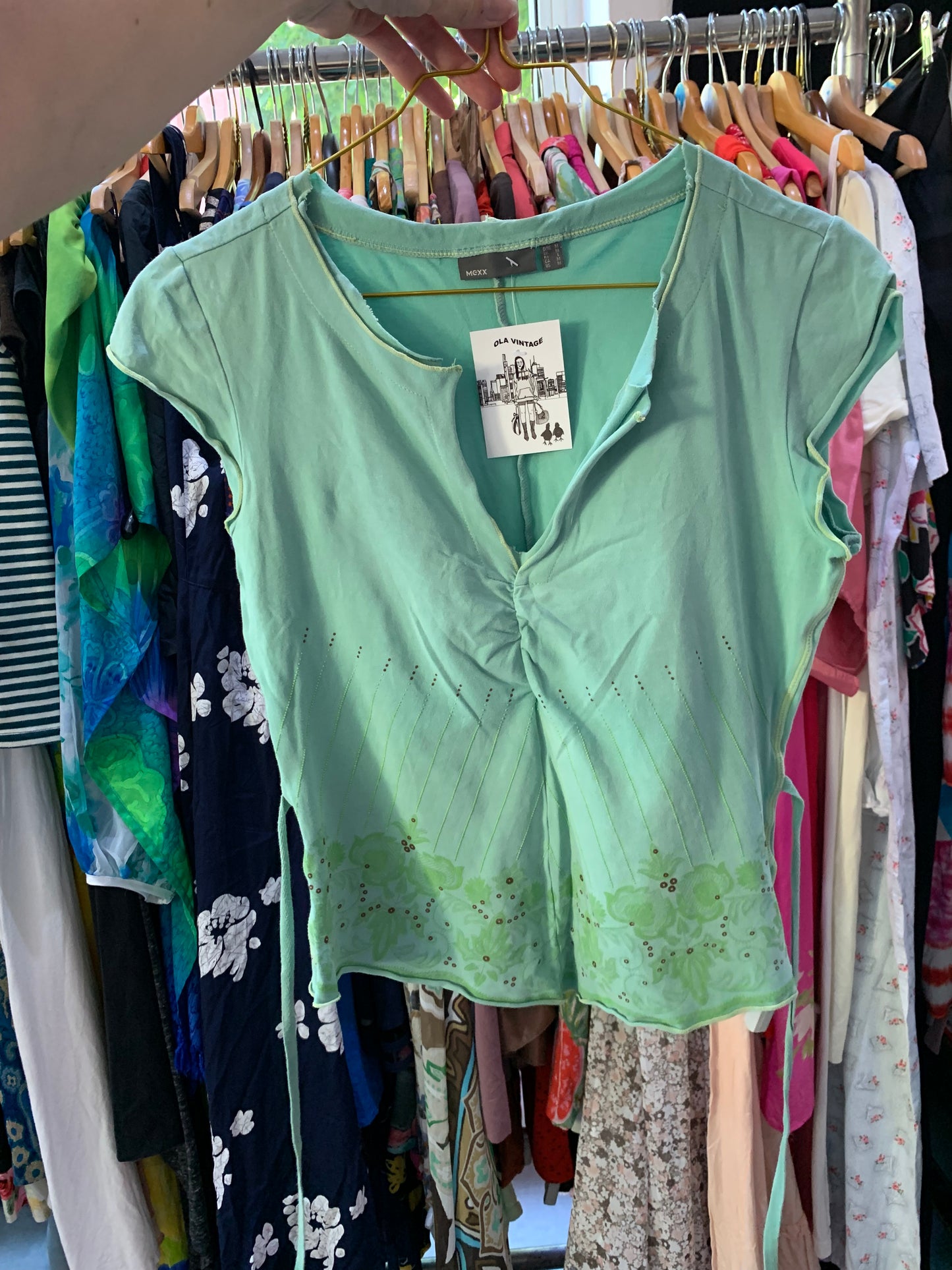Y2K mint Mexx Top S