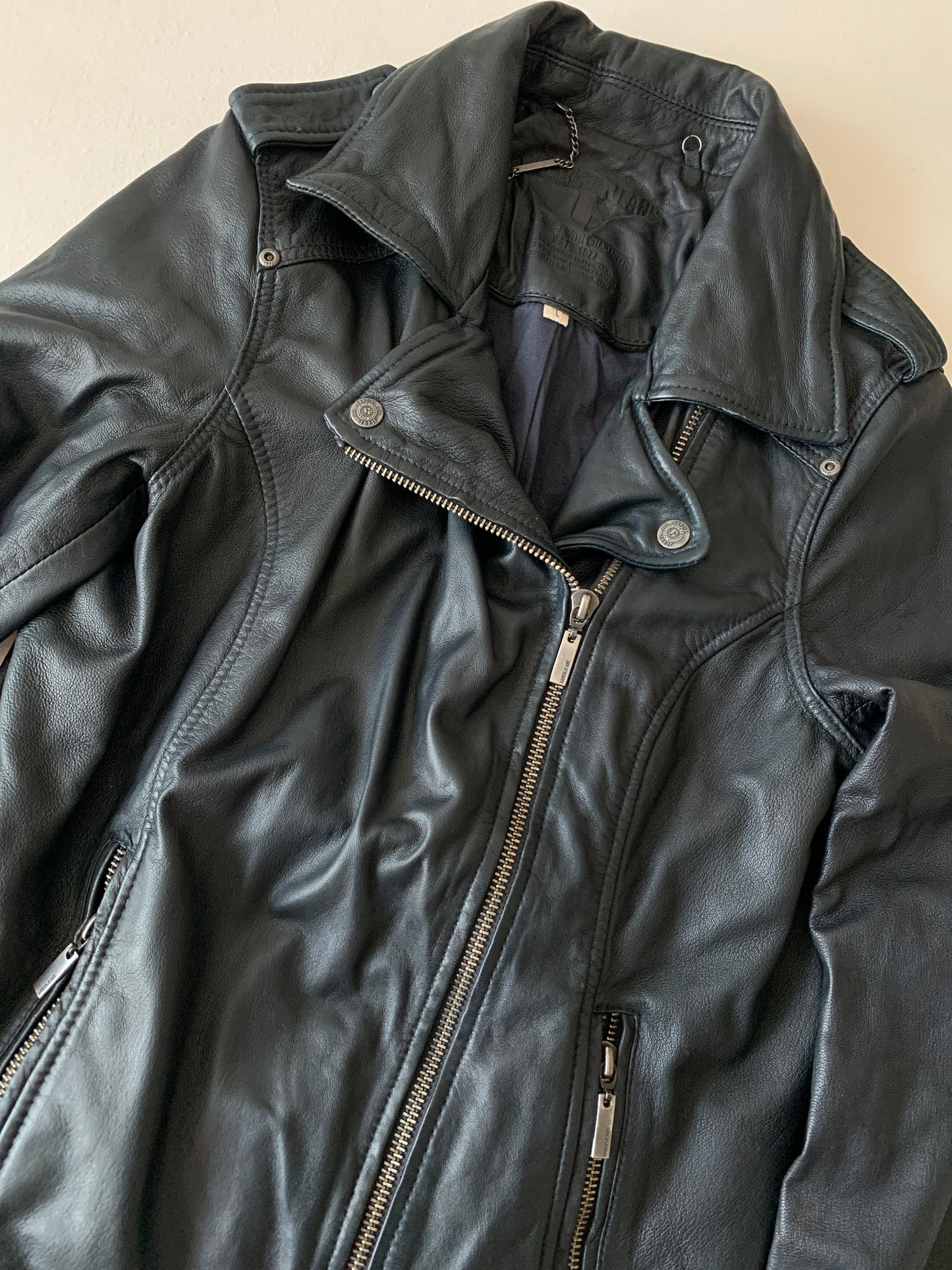 Lederjacke schwarz M