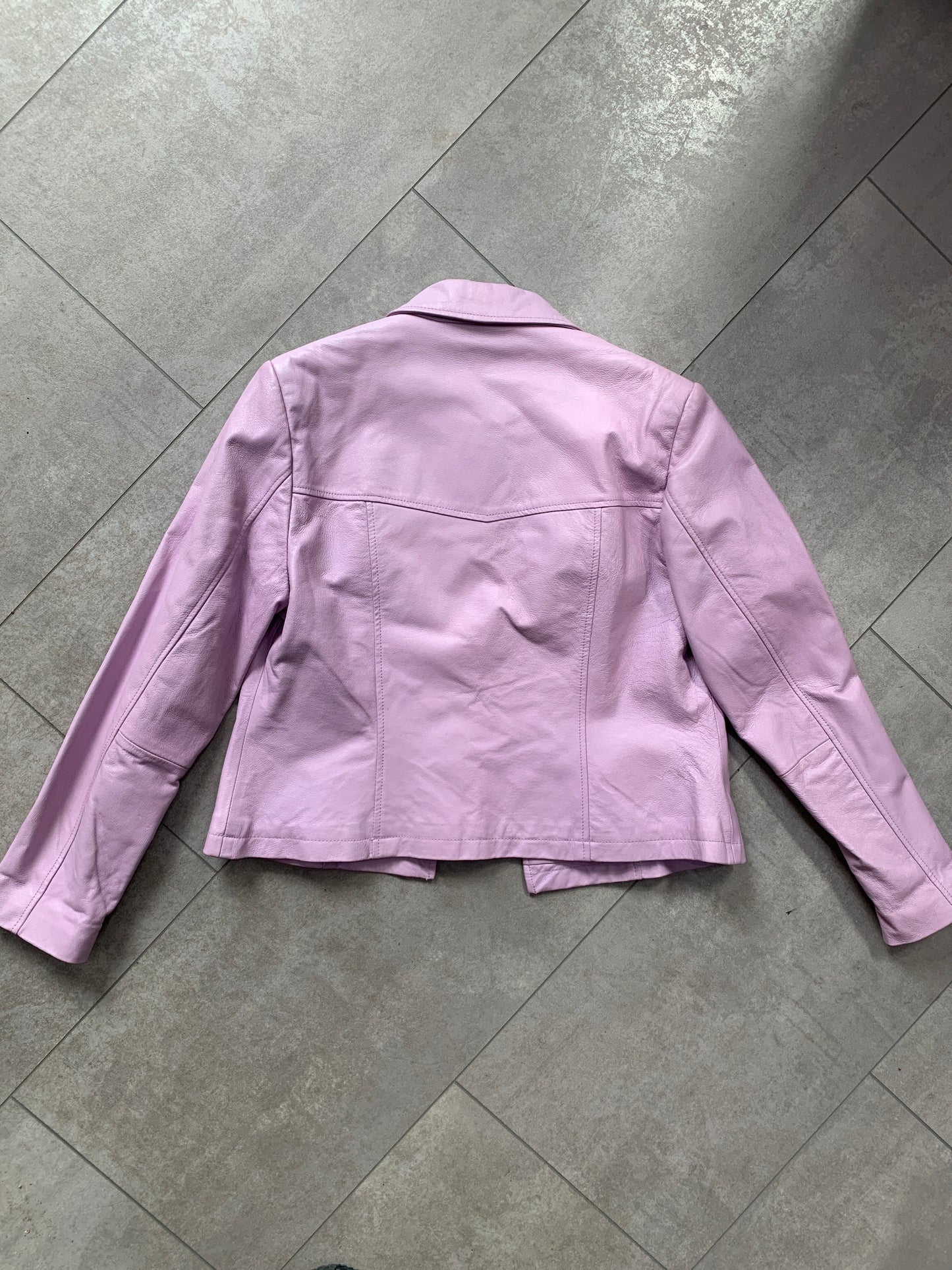 Flieder vintage Lederjacke M