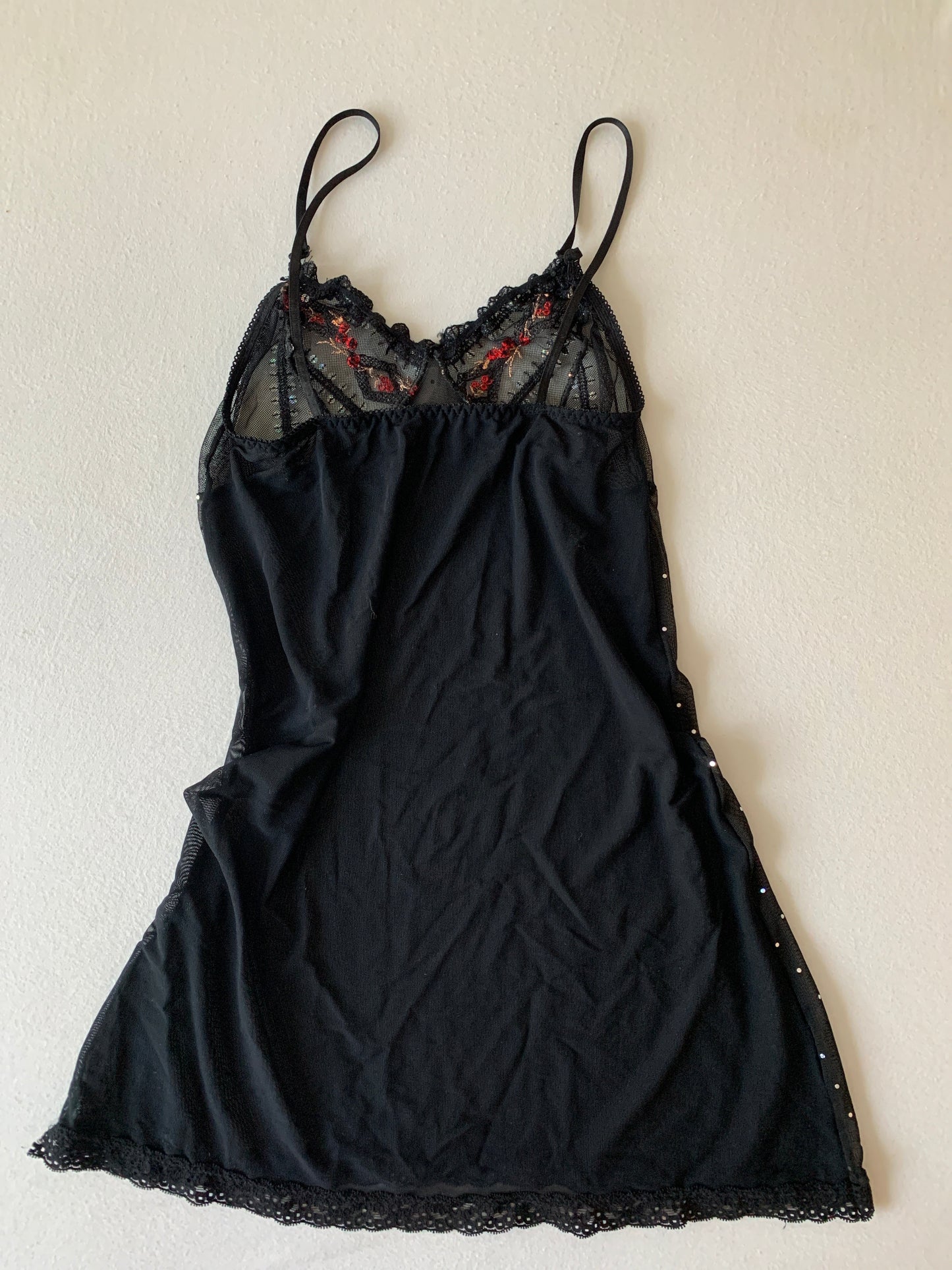 Glitzer schwarzes Top S