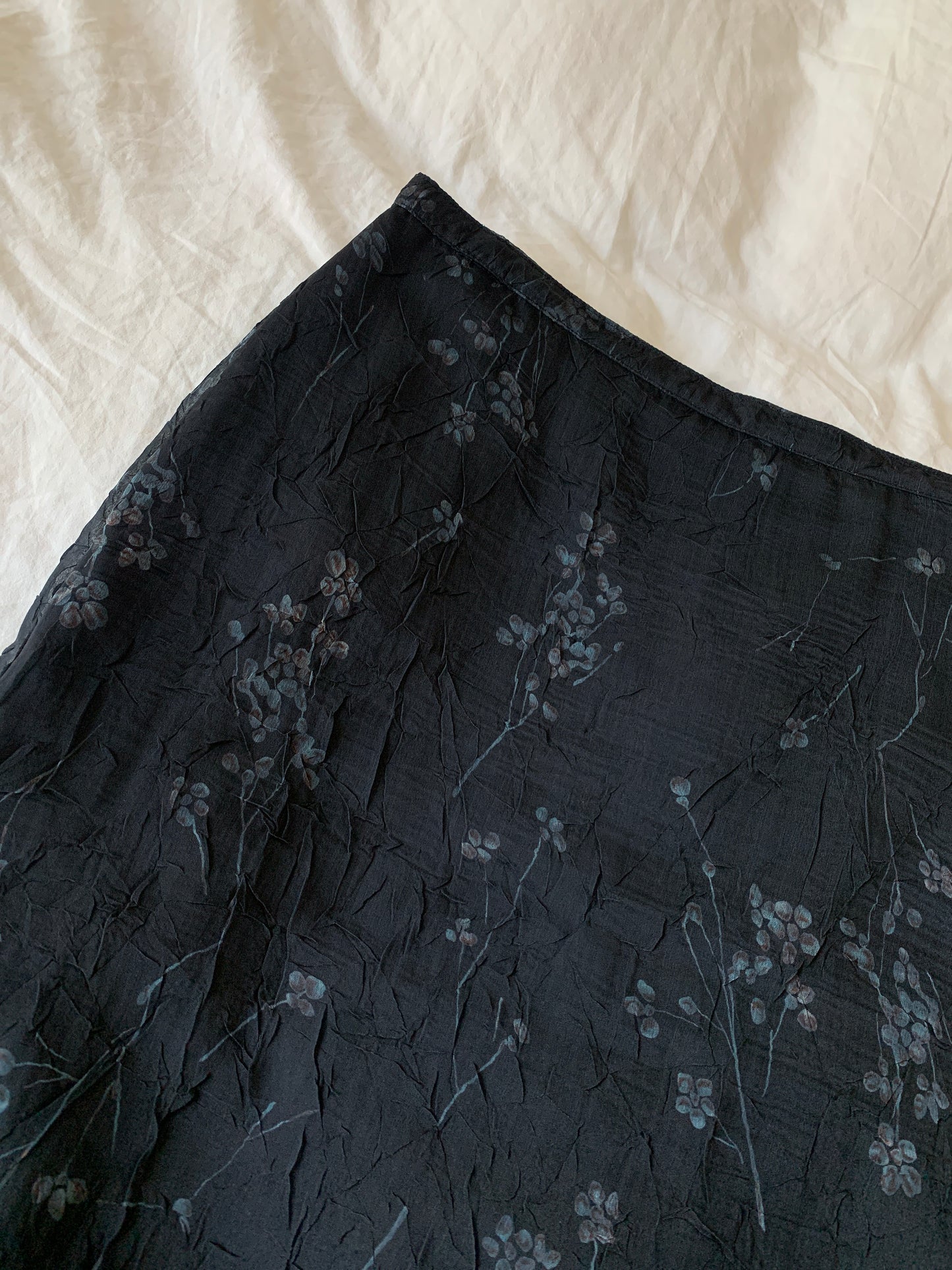 Vintage Blumen Rock semi lang S