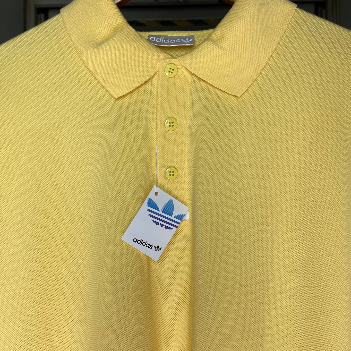 Vintage Yellow Adidas Polo Shirt Deadstock - XL/XXL