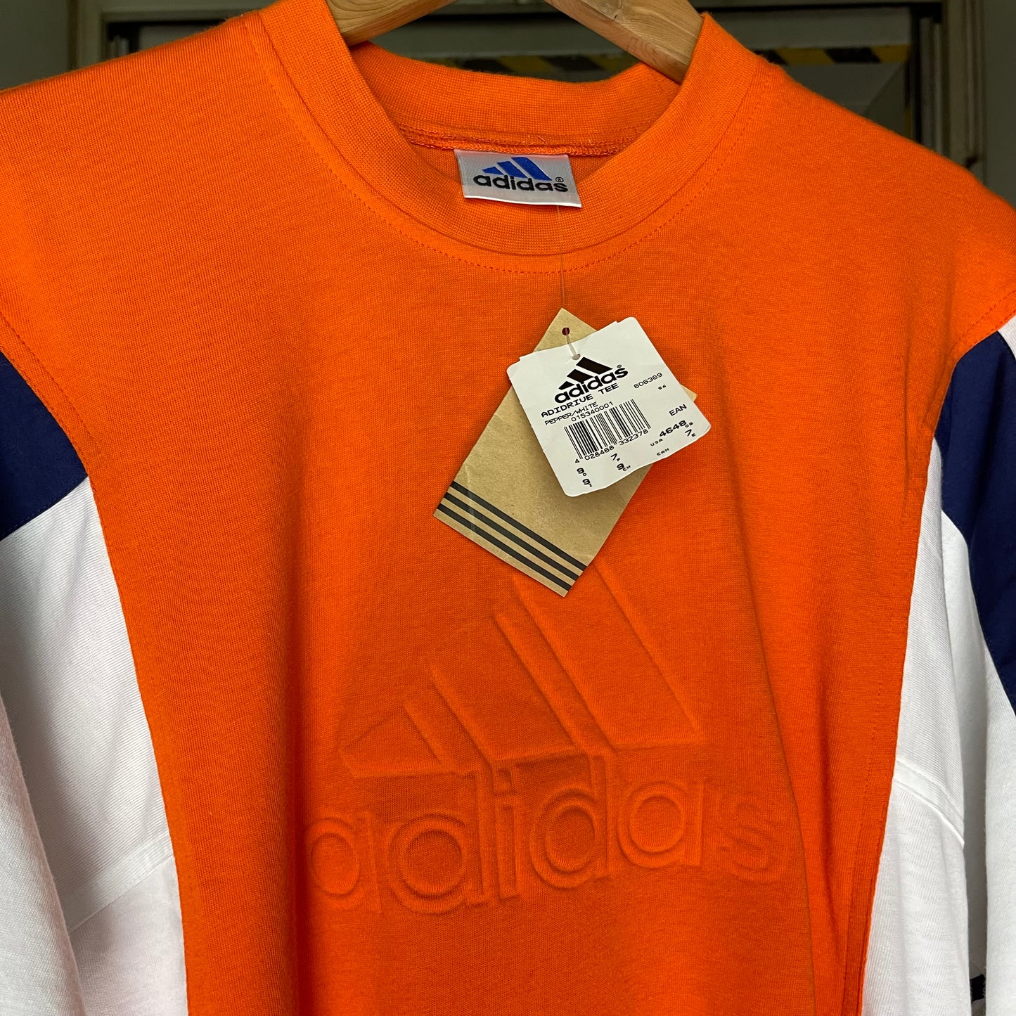 Vintage Orange Adidas T-Shirt Deadstock 00s - XL/XXL