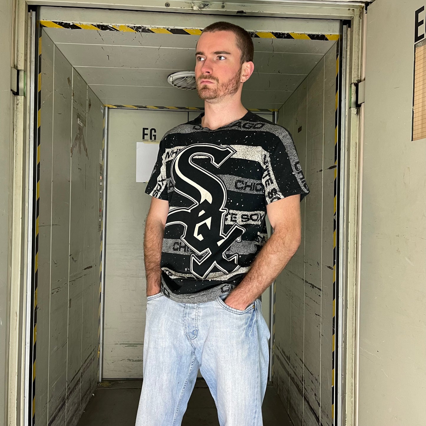 Vintage Black SOX T-Shirt SInglestitch 1992 - M