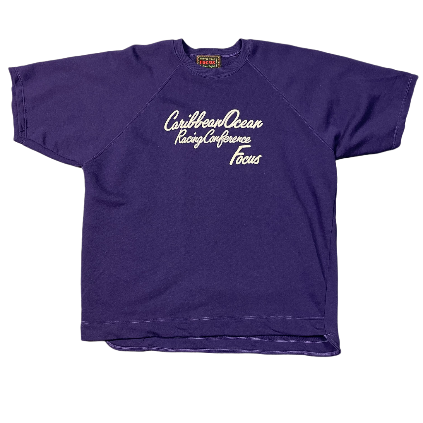 Vintage Purple shortsleeved Sweatshirt 80s - XL