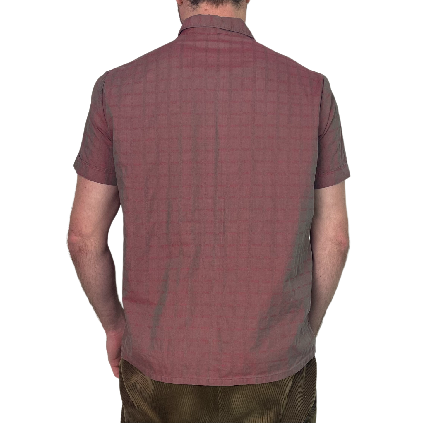 Vintage Red Metallic Shortsleeve Shirt 80s - S/M