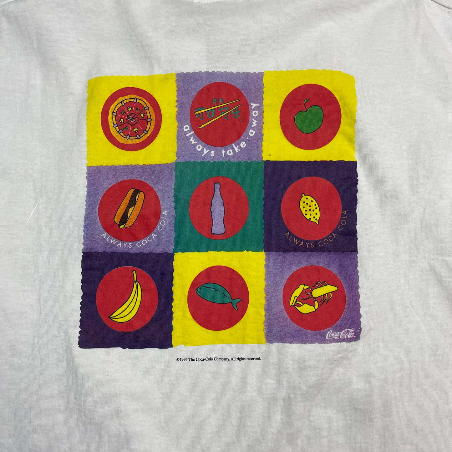 Vintage White Coca Cola T-Shirt 1995 - L