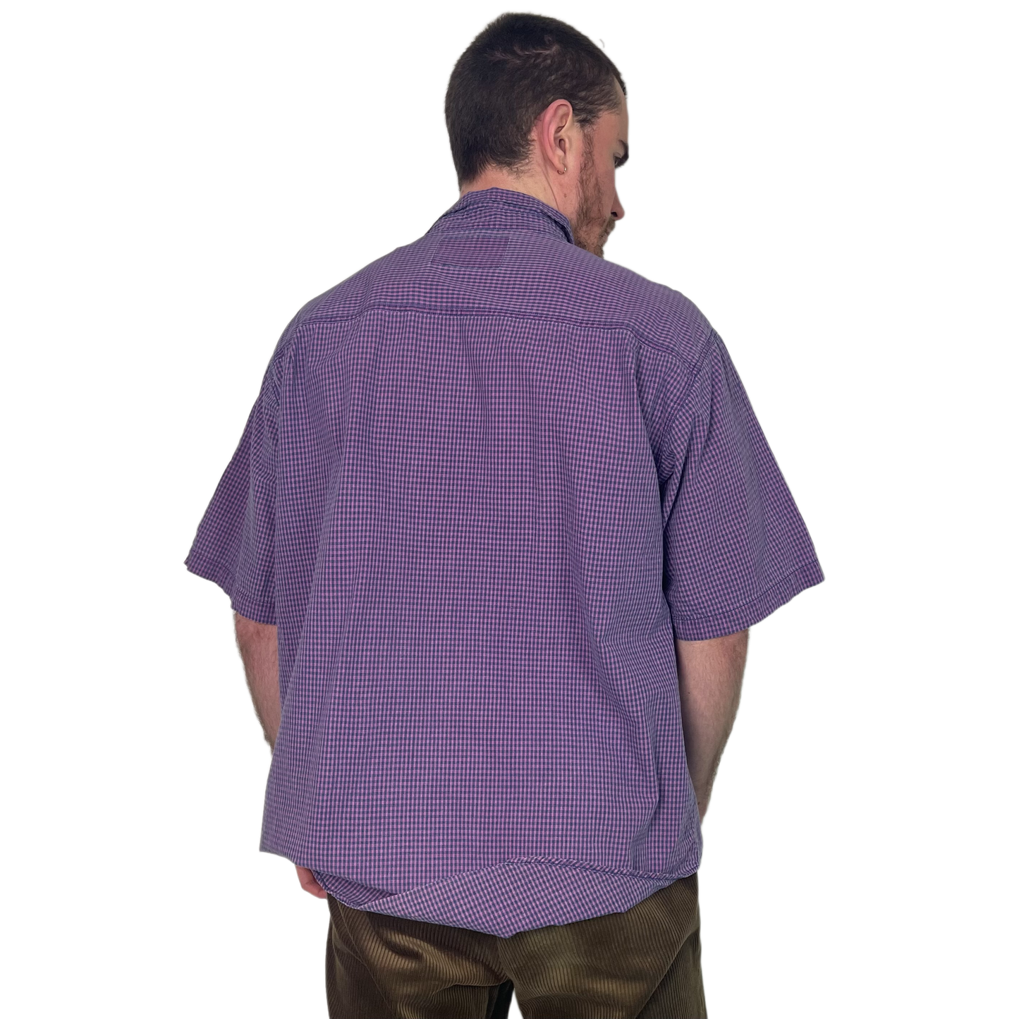 Vintage Purple Checkered Shortsleeve Levi`s Shirt 80s - XL