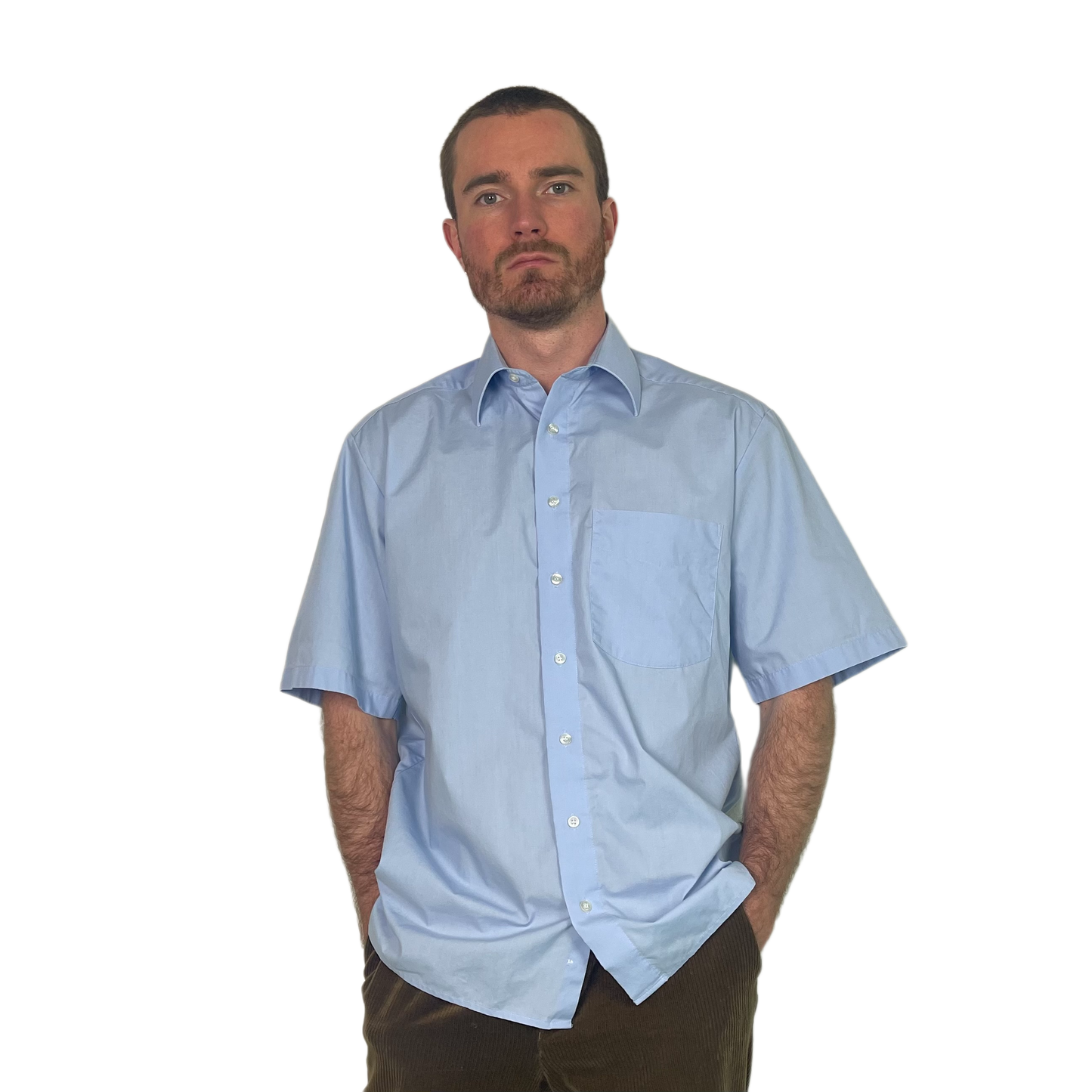 Vintage Blue Shortsleeve Shirt 00s - L