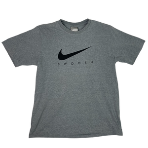 Vintage Grey Nike Swoosh T-Shirt 2000s - M