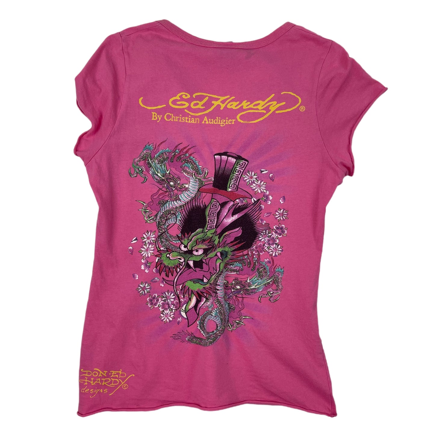 Pink Ed Hardy T-Shirt 2000s - M
