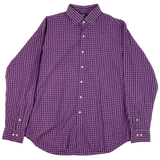 Vintage Purple Checkered Polo Ralph Lauren Shirt 90s - XL/XXL