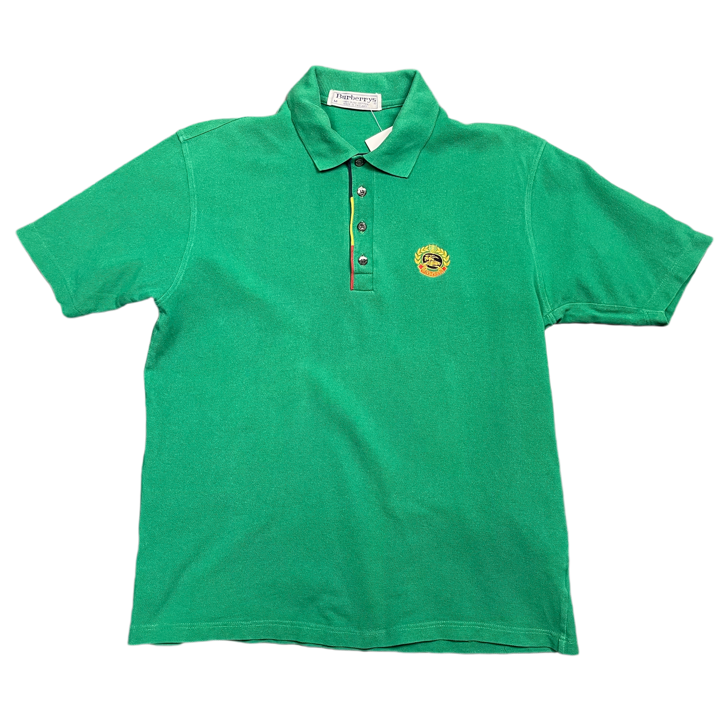 Vintage Green Burberry Polo-Shirt 90s - M