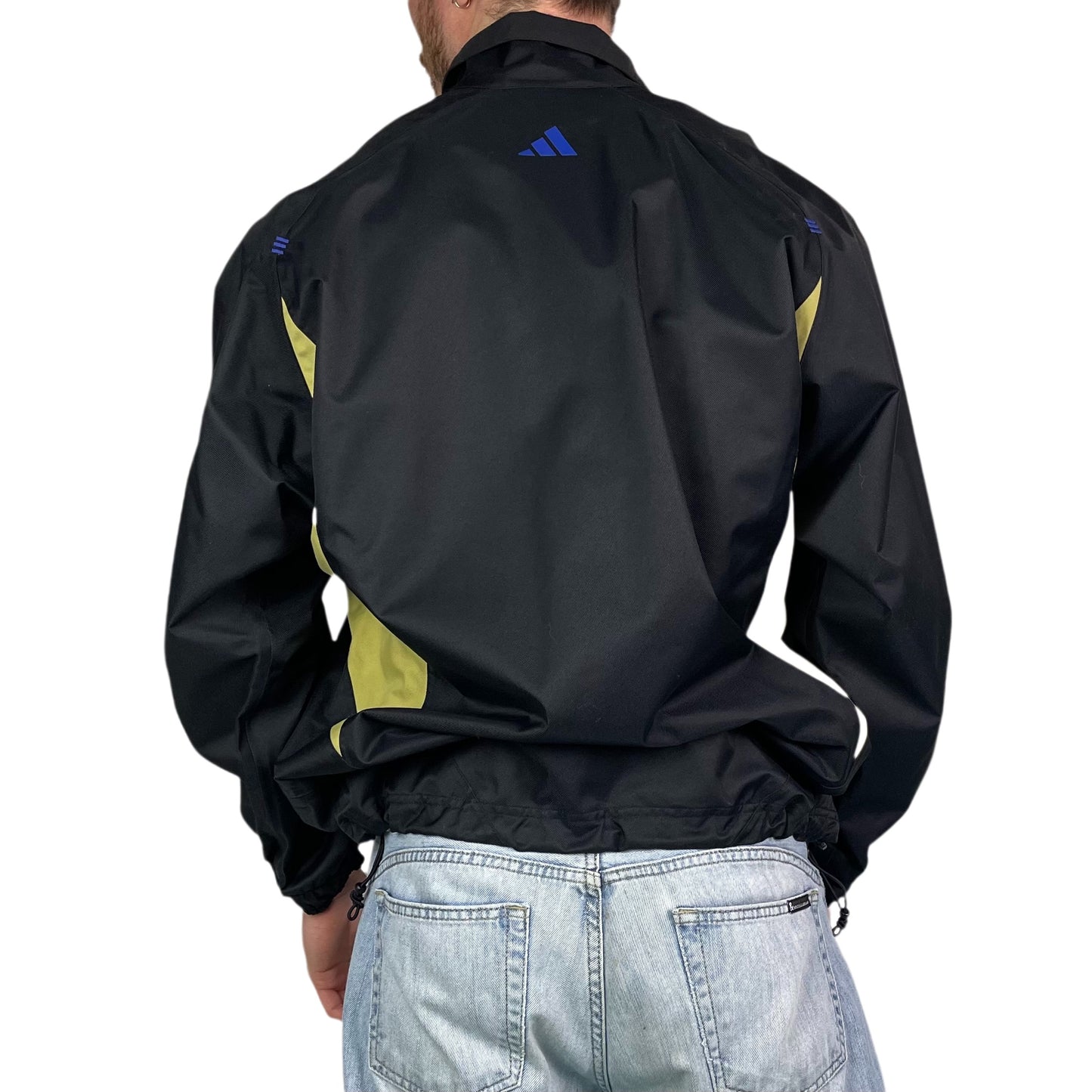 Vintage 2000s Adidas Track Kangaroo Jacket Black - L