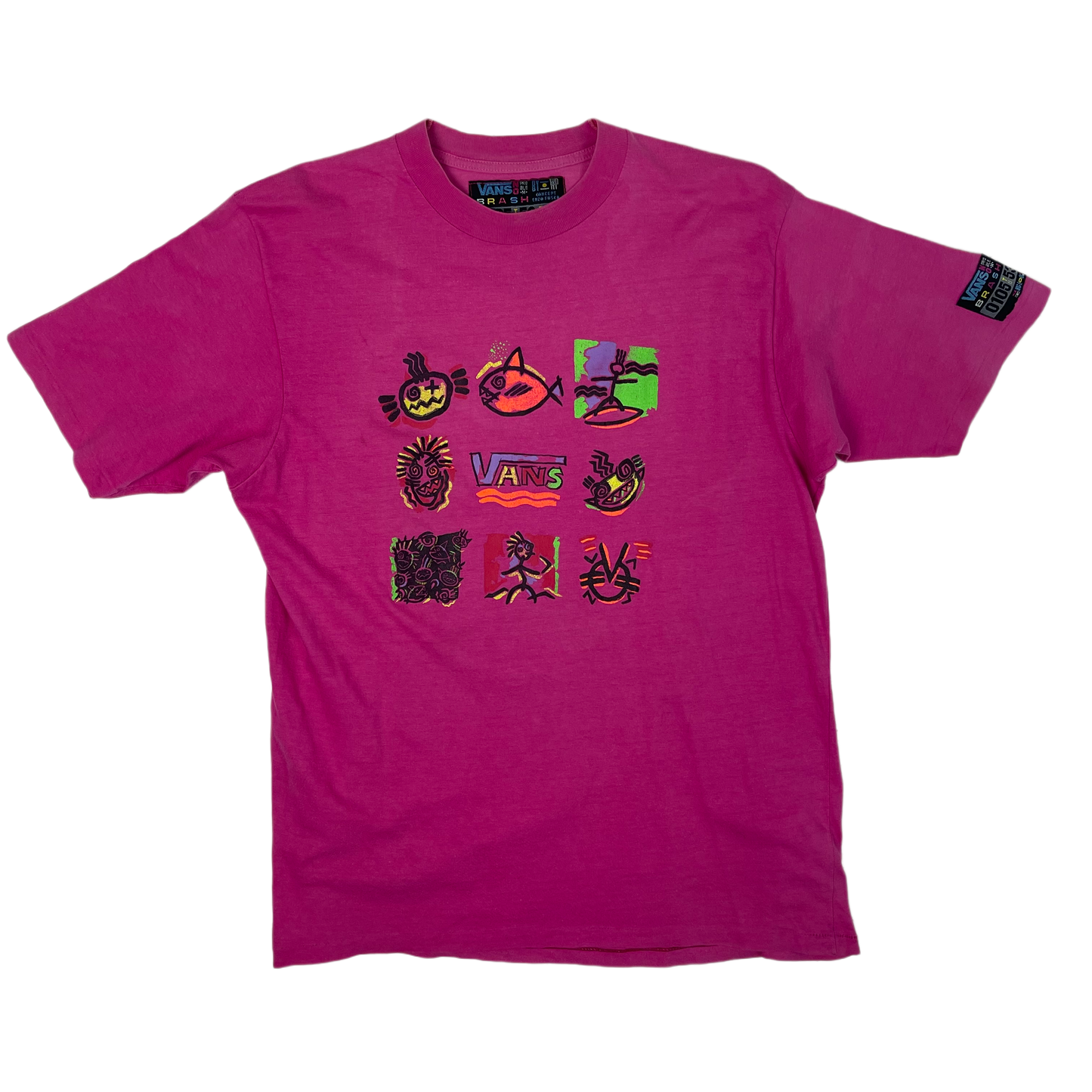 Vintage Pink Vans Singlestitched T-Shirt 90s - M