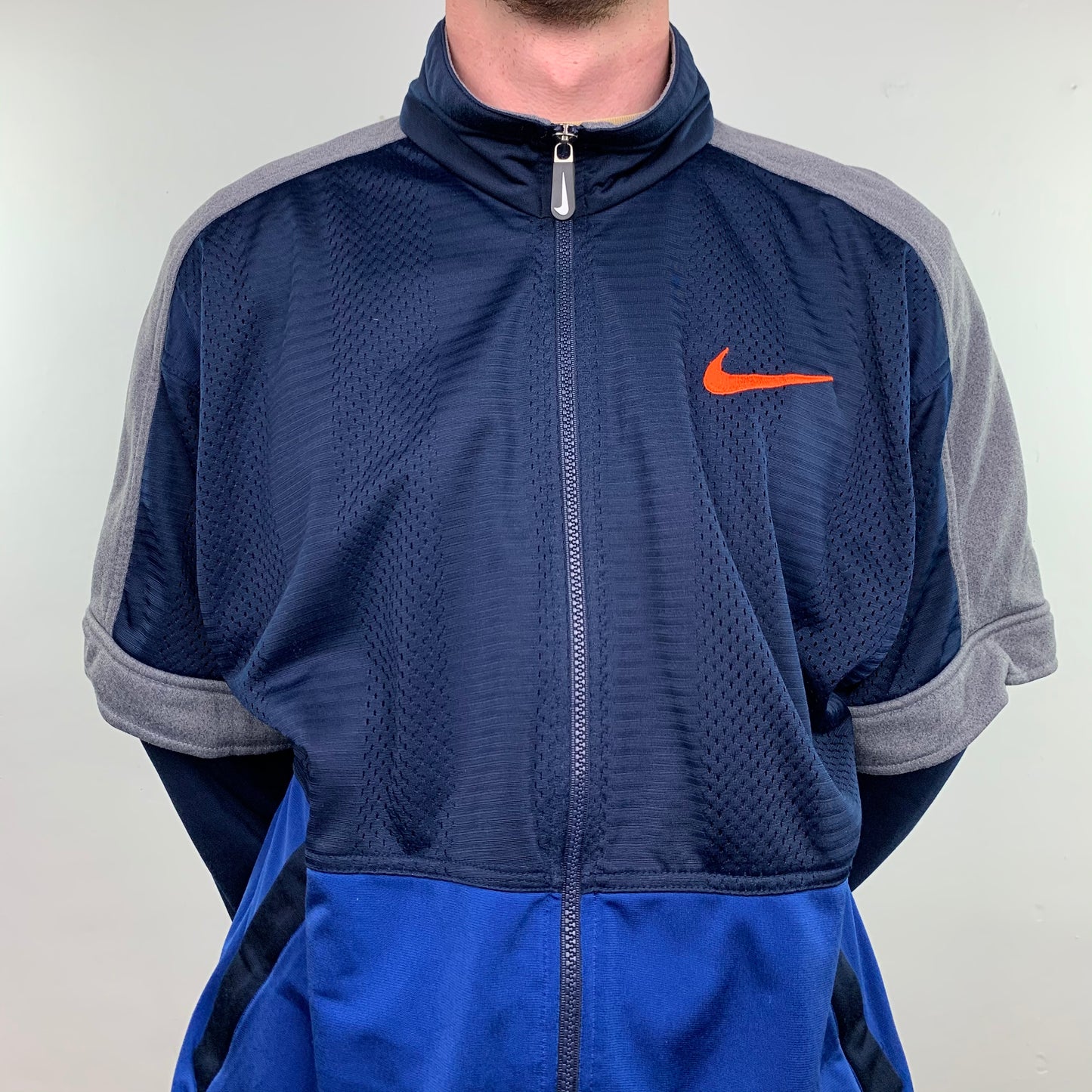 Vintage Blue Nike Trackjacket with Stitching 90s - L/XL