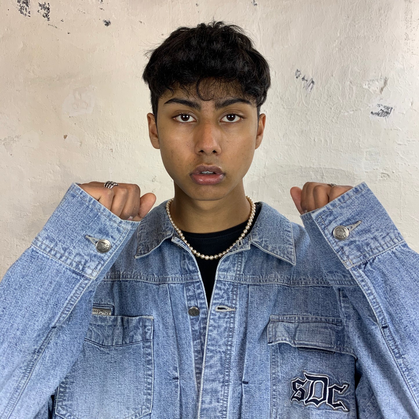 Vintage Blue Snoop Dogg Denim Jeansshirt 90s - XL