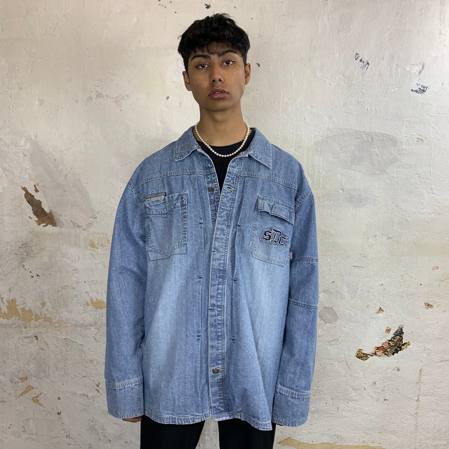 Vintage Blue Snoop Dogg Denim Jeansshirt 90s - XL