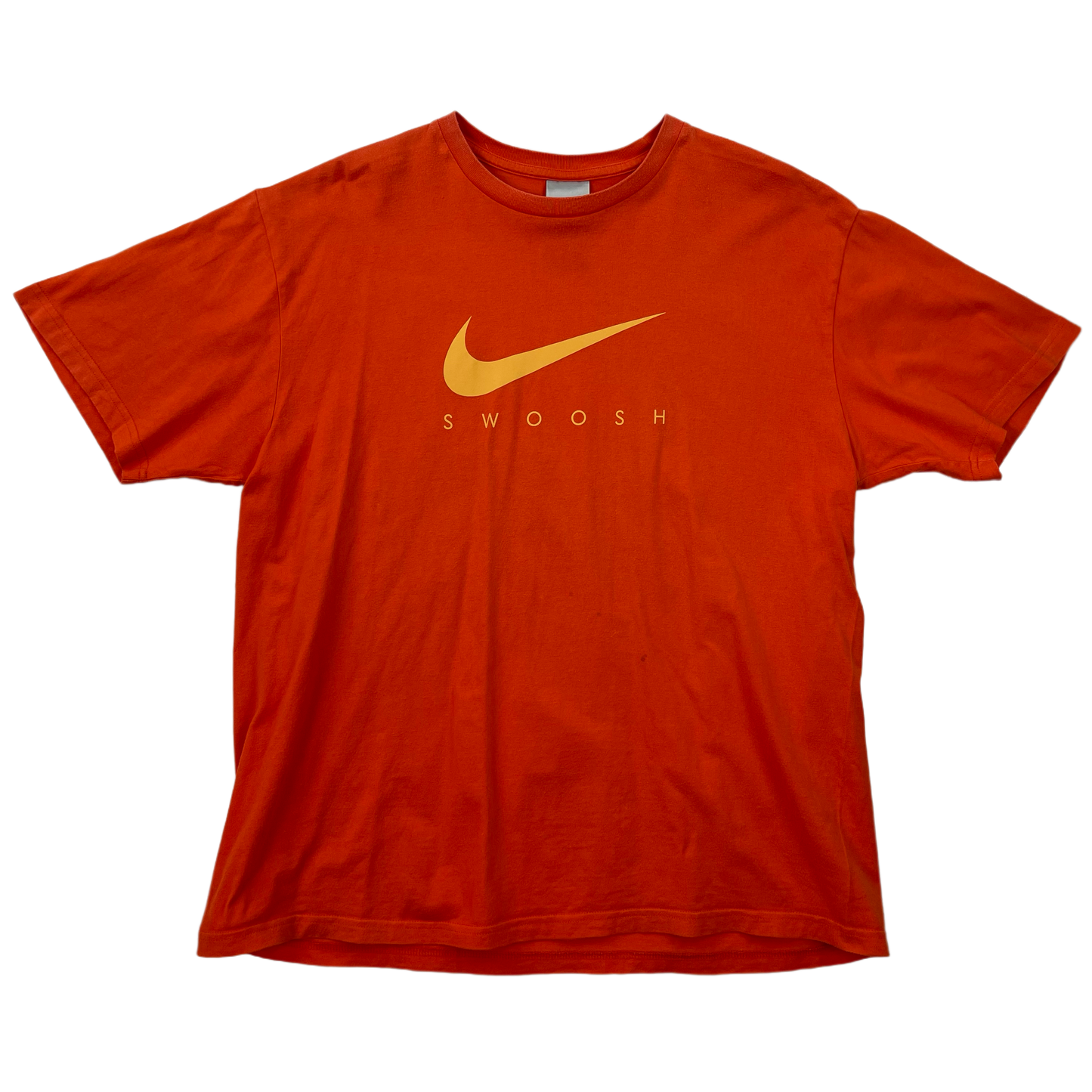 Vintage Orange Nike Swoosh T-Shirt 2000s- XL/XXL