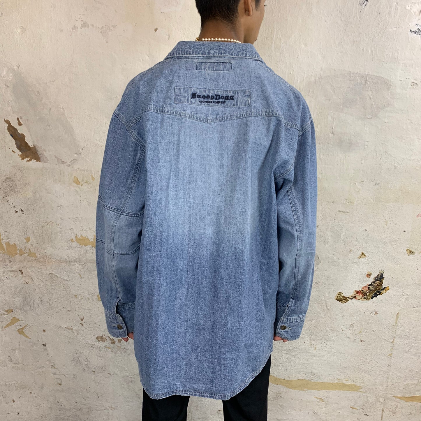 Vintage Blue Snoop Dogg Denim Jeansshirt 90s - XL