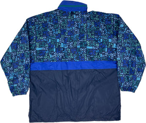 Vintage Blue Pattern Jean Tex Rain Jacket 90s - XL/XXL