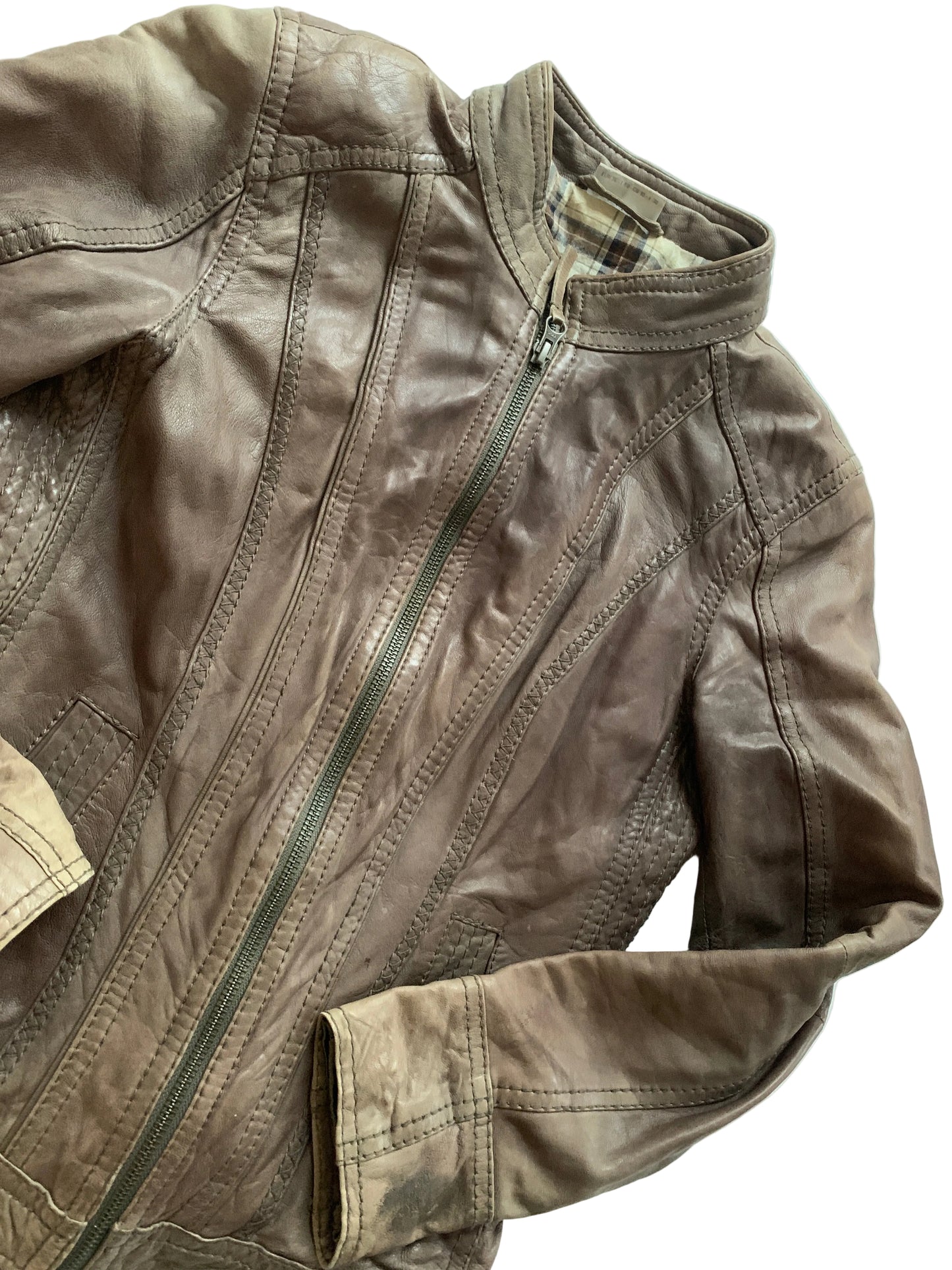 Braune Lederjacke XS/S