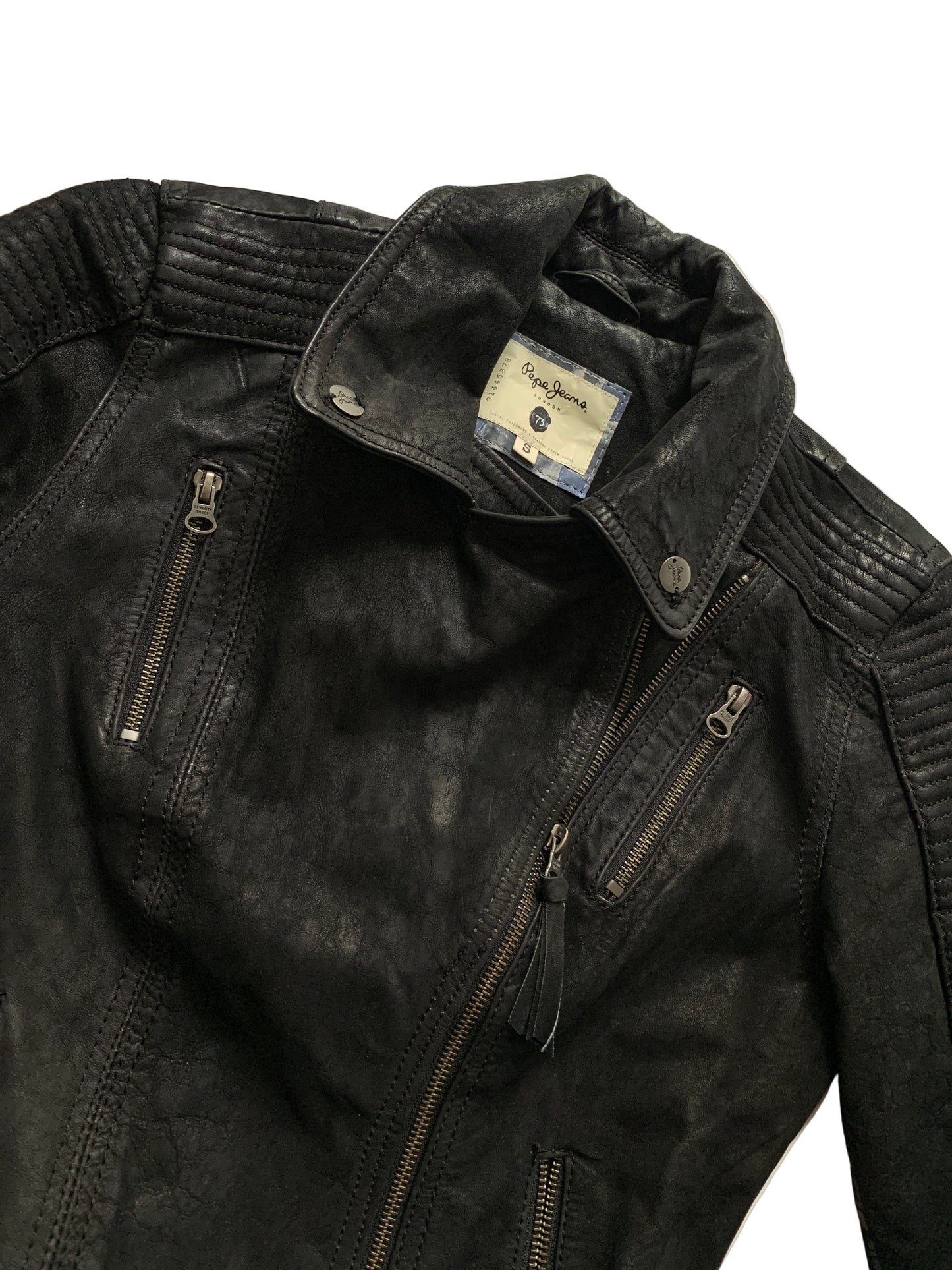 Pepe Jeans Lederjacke schwarz S