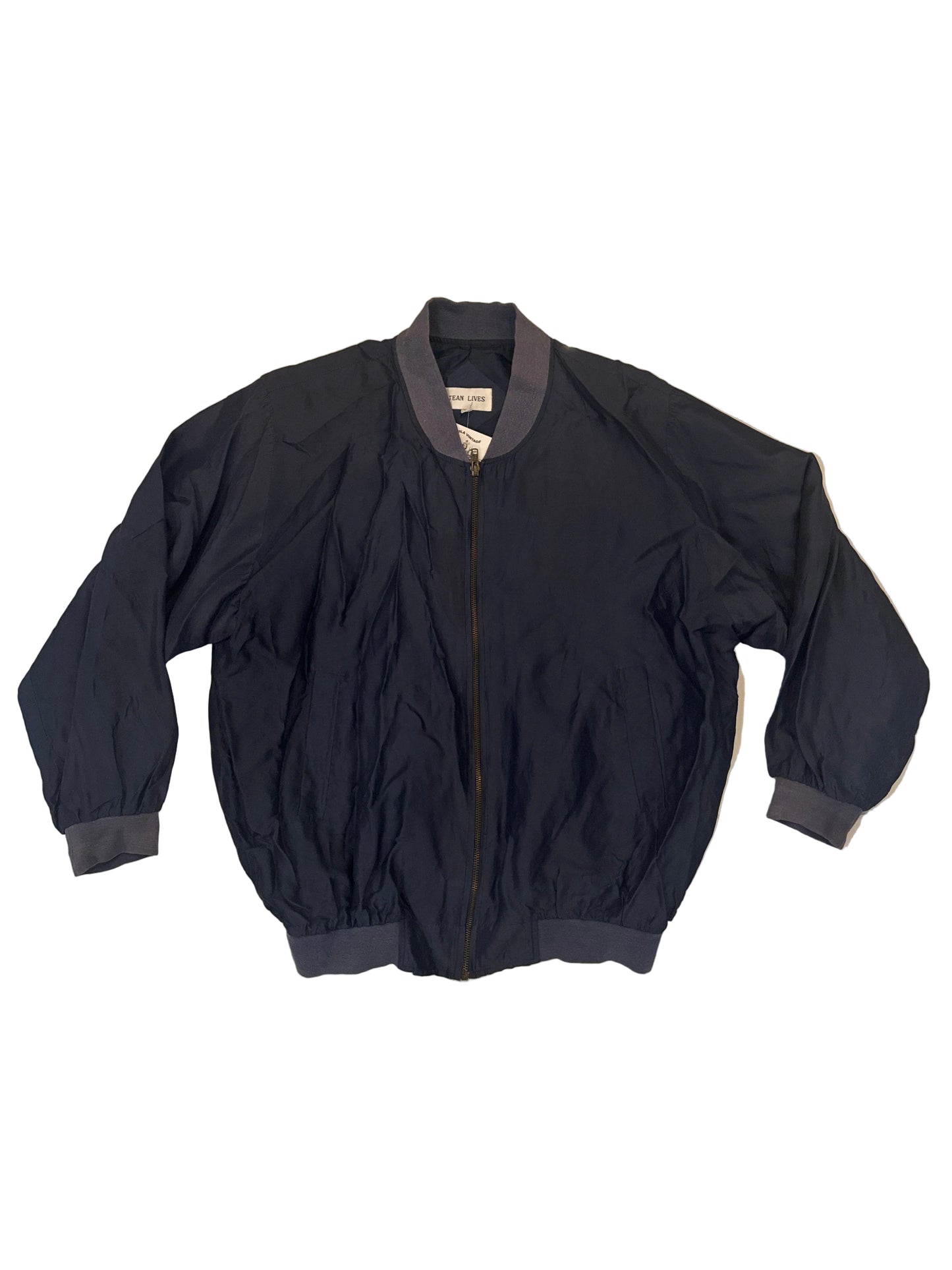 Navy Seiden Jacke M/L