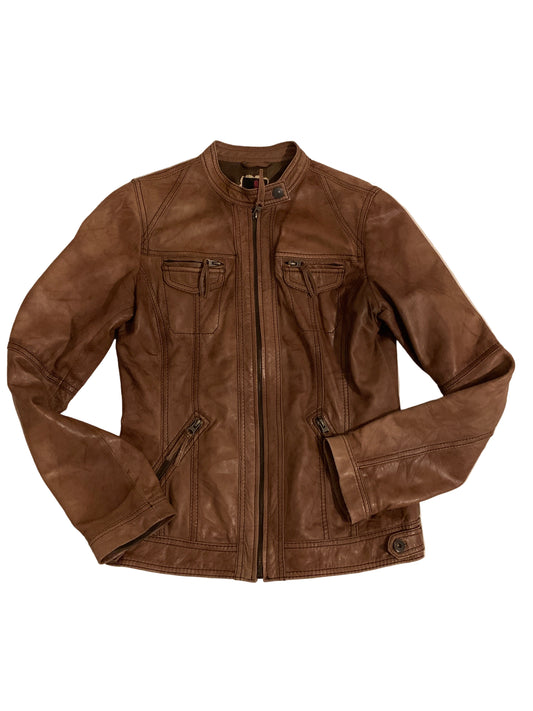 Lederjacke braun S
