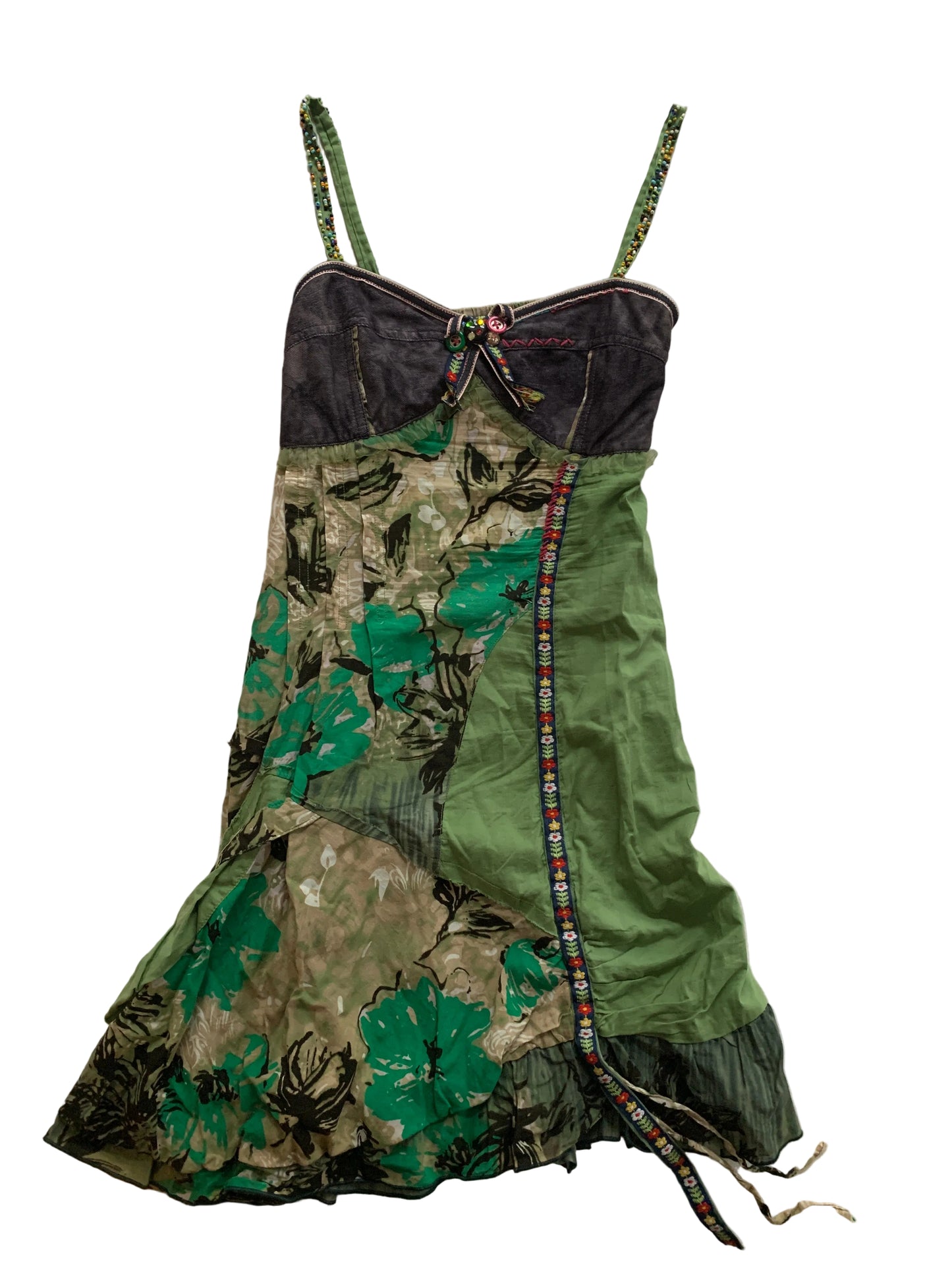 Grün Muster Kleid S