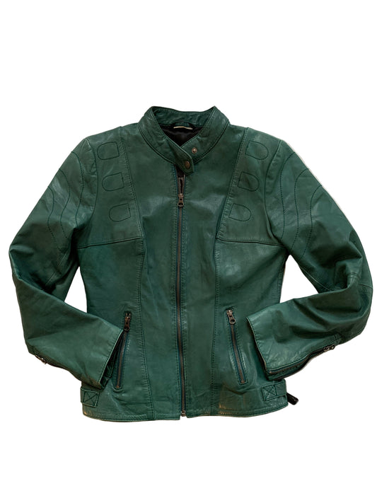 Türkis Lederjacke S