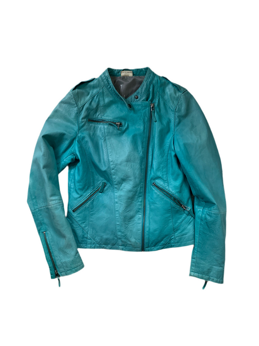 Türkis Lederjacke M