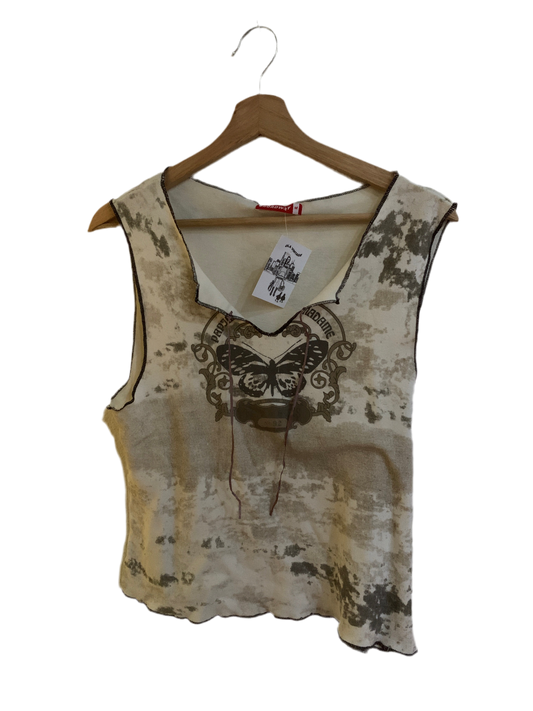 Y2K beige Top M