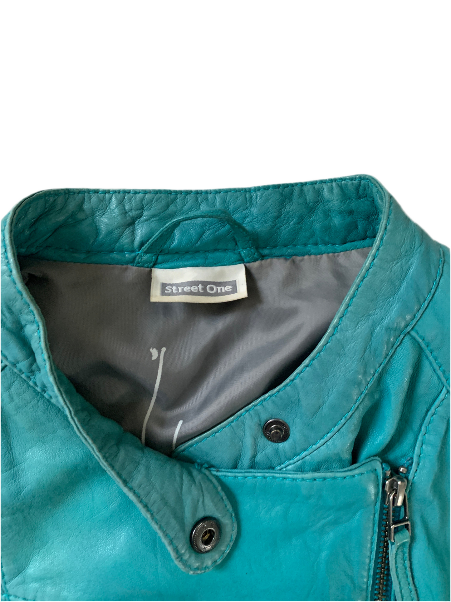 Türkis Lederjacke M