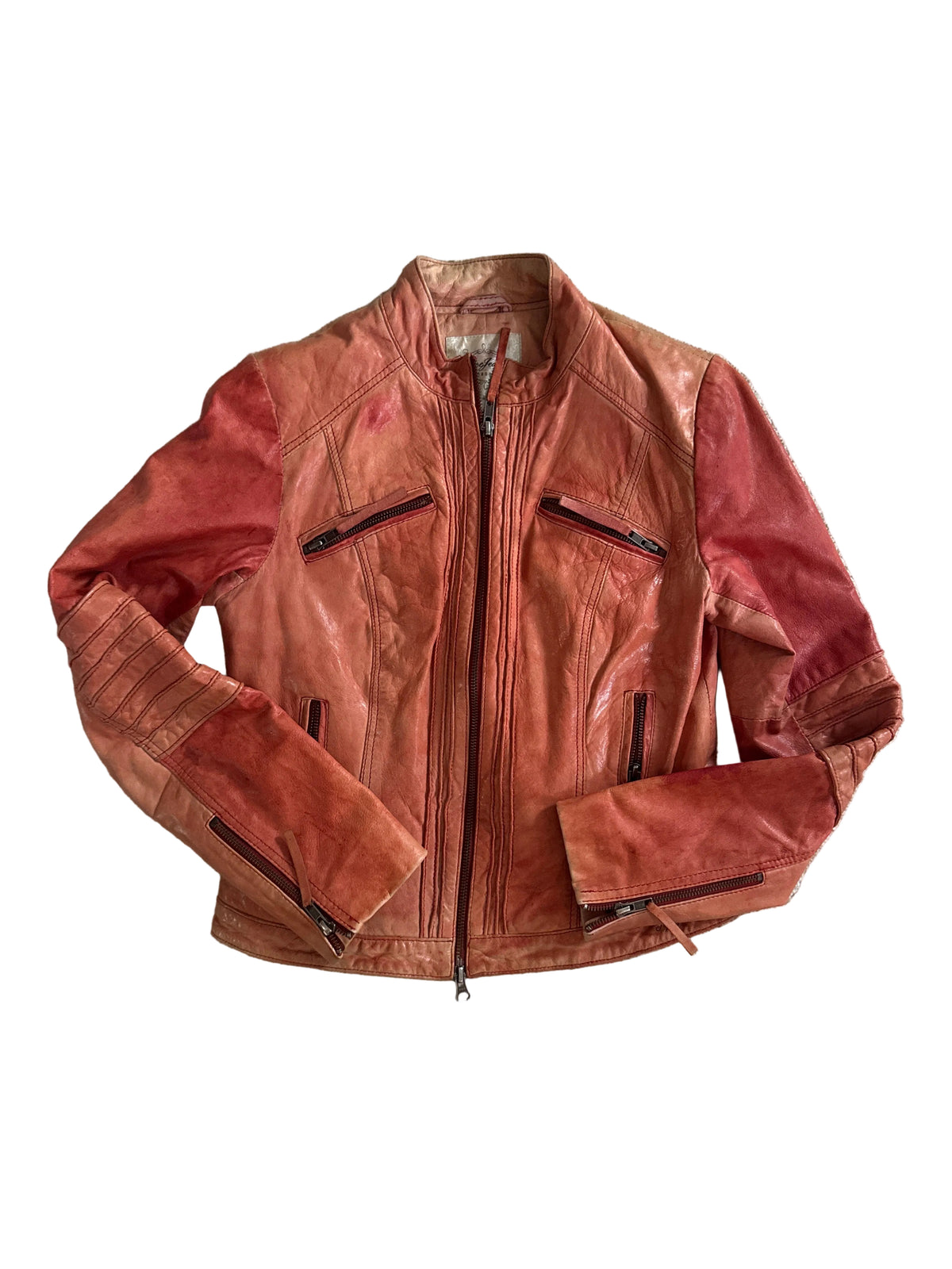 Pepe Jeans orange Lederjacke M