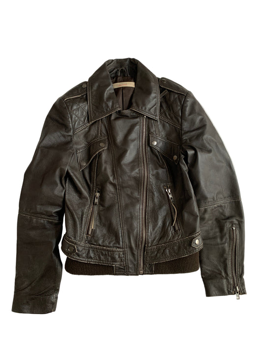 Schwarze Lederjacke M