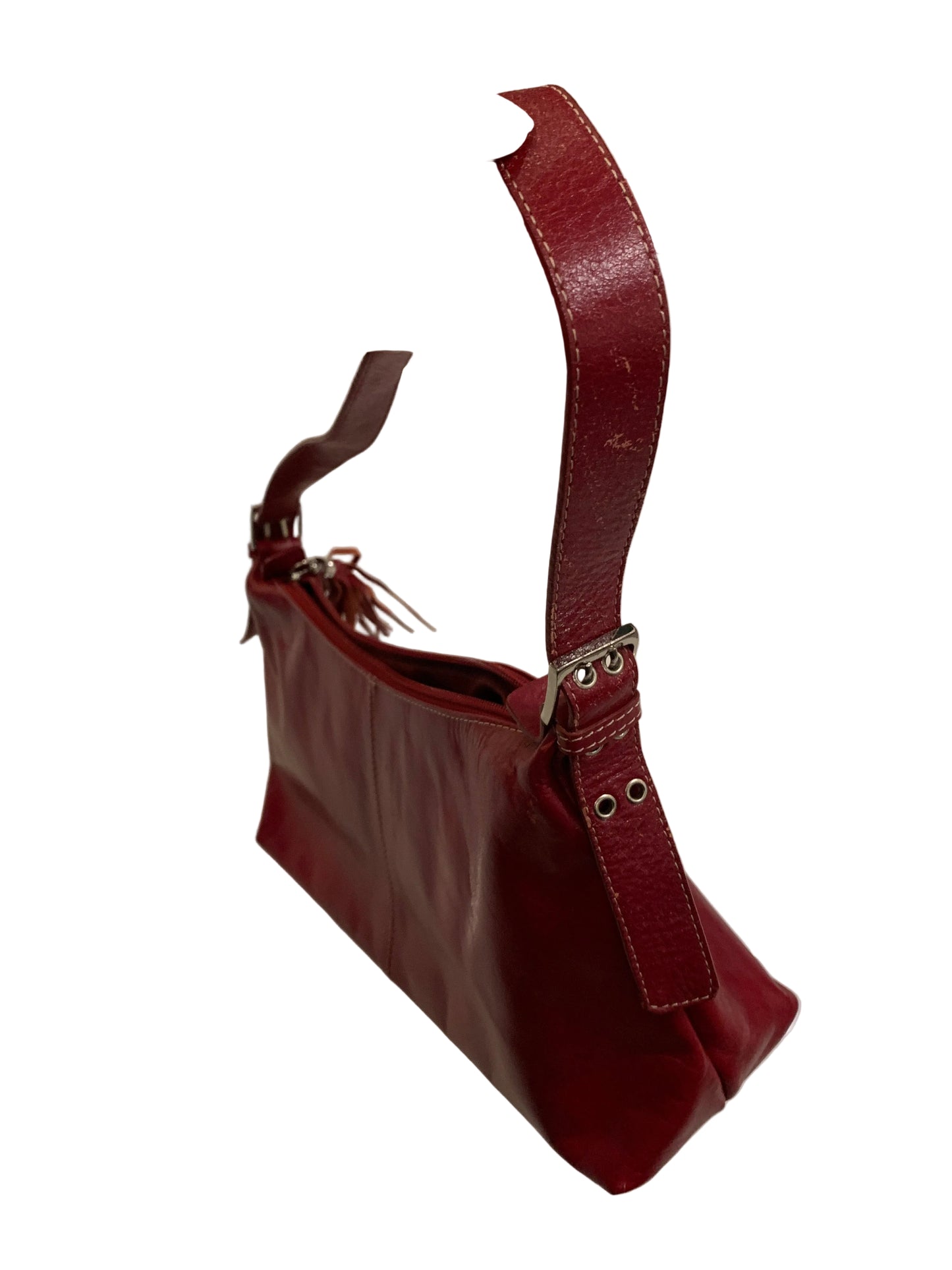 Rote Leder Schultertasche