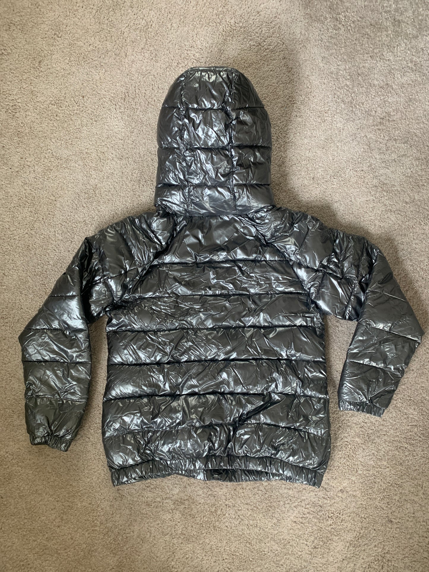 Silberne Bench Pufferjacke M