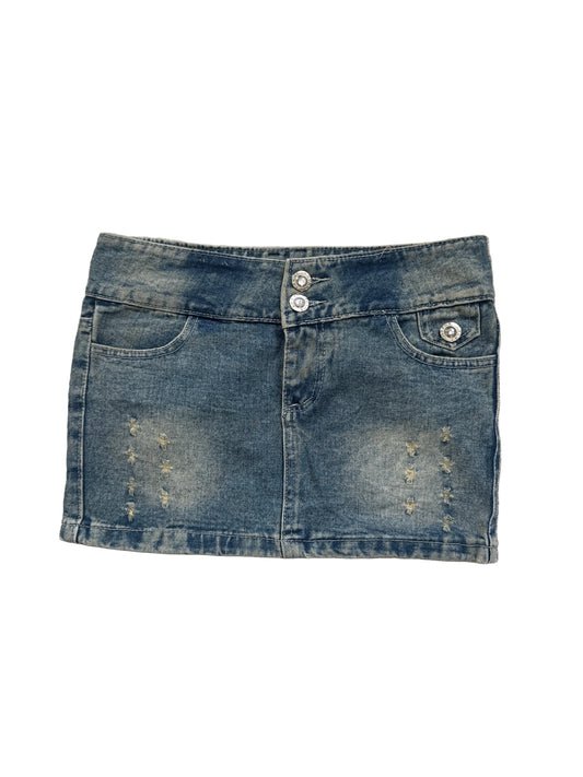 Mini Jeansrock mit Steinknöfpen XS/S