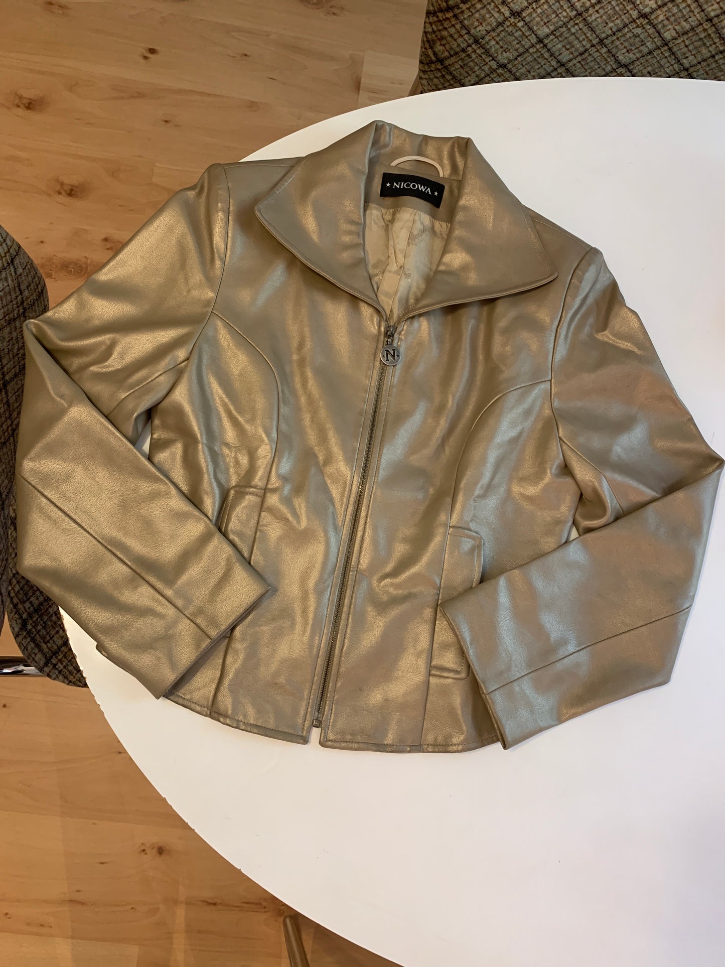 Shiny Fake Leder Nicowa Jacke S