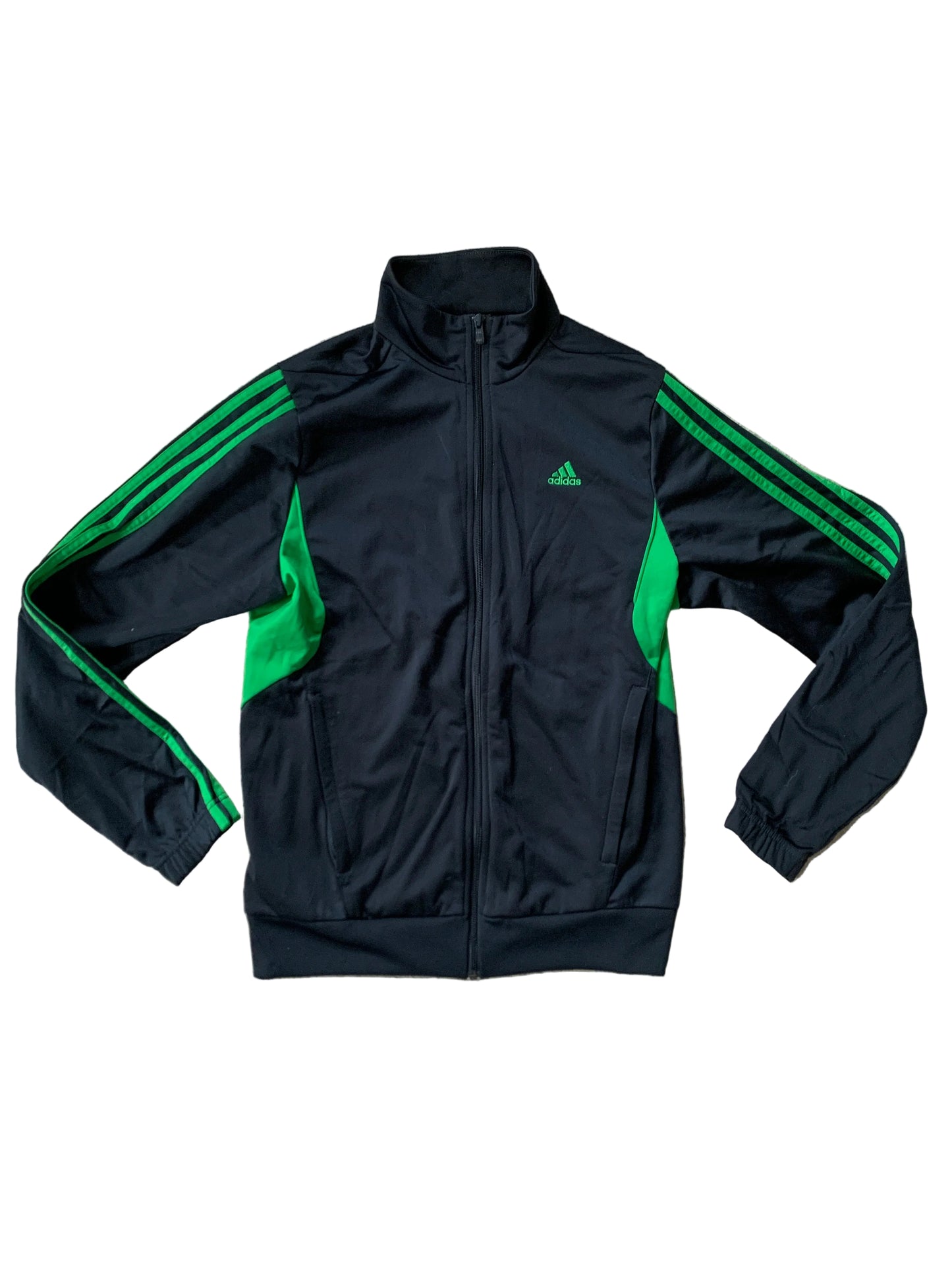 Adidas schwarz grüne Trainingsjacke M