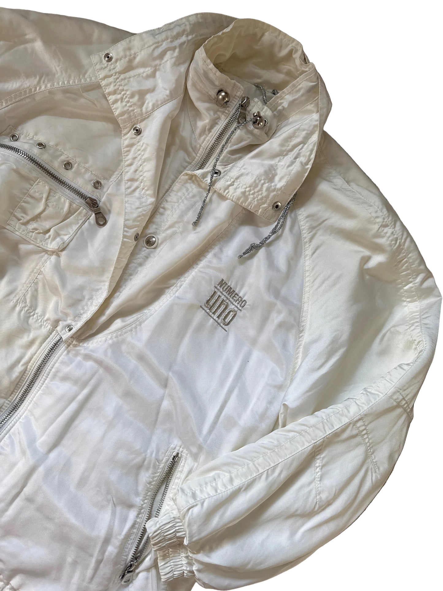 Vintage weiße Skorpion Jacke L