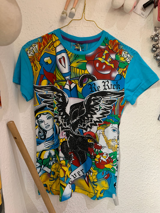 Young & Rich blaues T-Shirt S