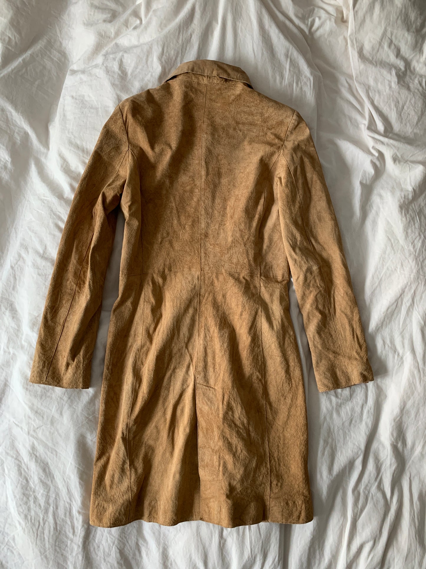 Brauner Ledermantel S